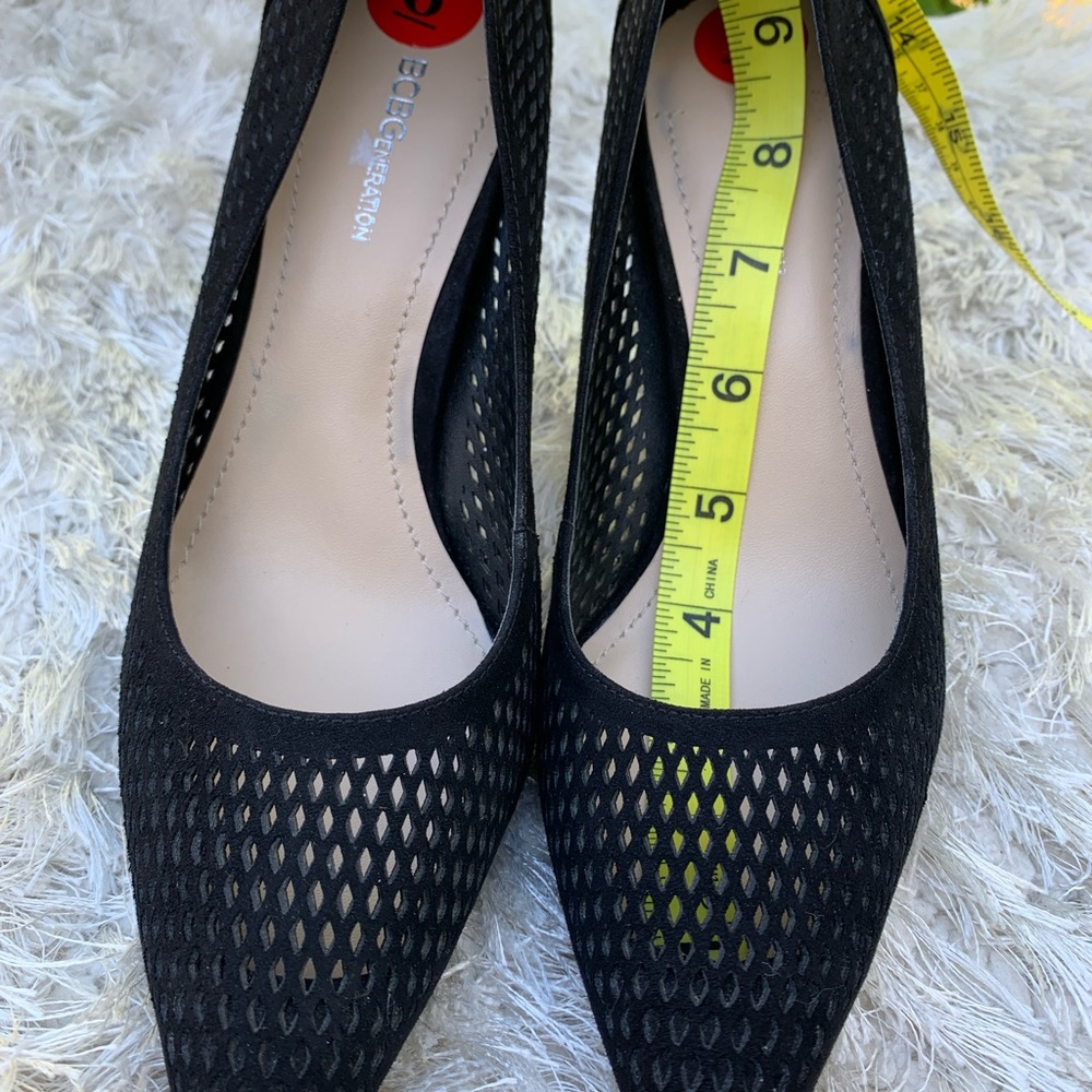 BCBG black mesh PL-DALHIAS ladies stilettos in size 6 VVG pre loved cond… - Picture 8 of 11